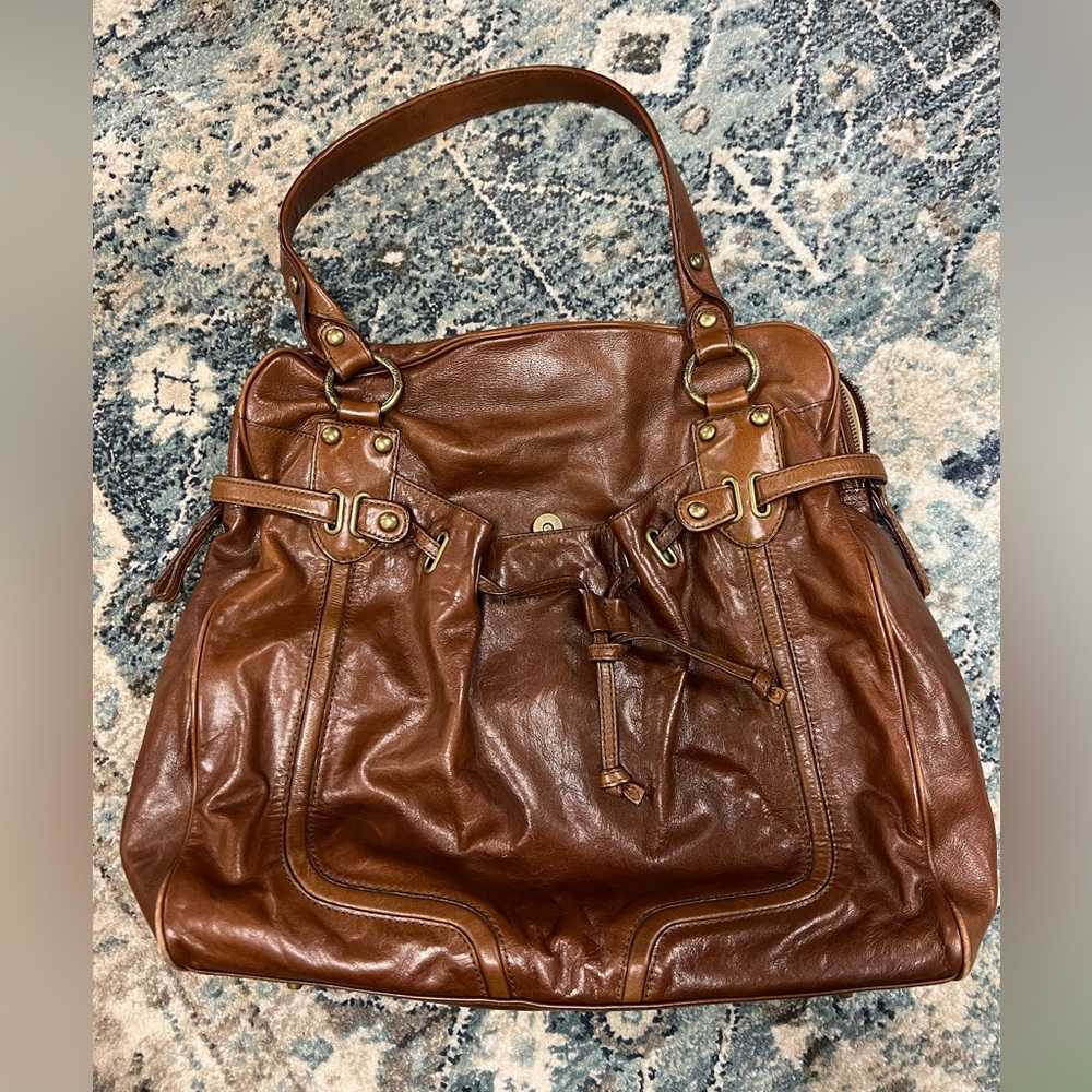Kate Landry Leather Hobo Bag